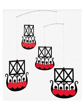 Flensted Mobiles : Ensemble de 4 Bateaux Vikings Élégants