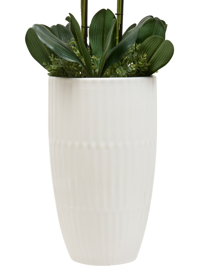 Fleur artificielle h130cm avec pot hotel Blanc - Kiabi