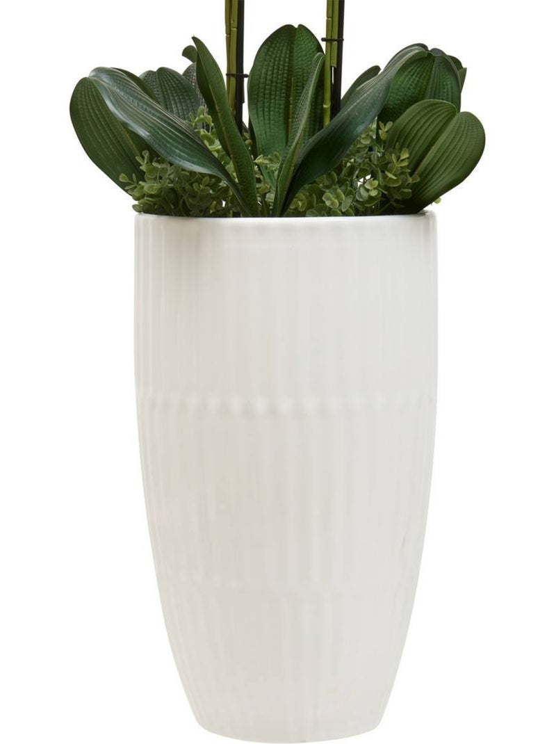 Fleur artificielle h130cm avec pot hotel Blanc - Kiabi