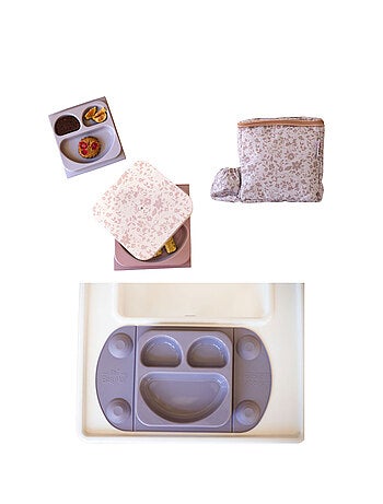 'Fleur de Jardin'' Assiette EasyMat et son sac isotherme