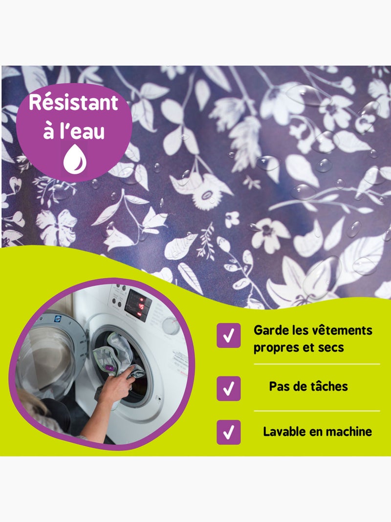 'Fleur de Jardin'' Bavoir pour le Kit Tidy Tot - manches longues Bleu - Kiabi