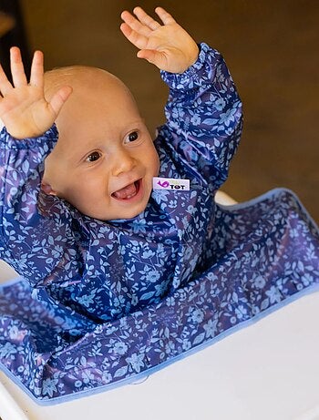 'Fleur de Jardin'' Bavoir Tidy Tot Cover & Catch - manches longues