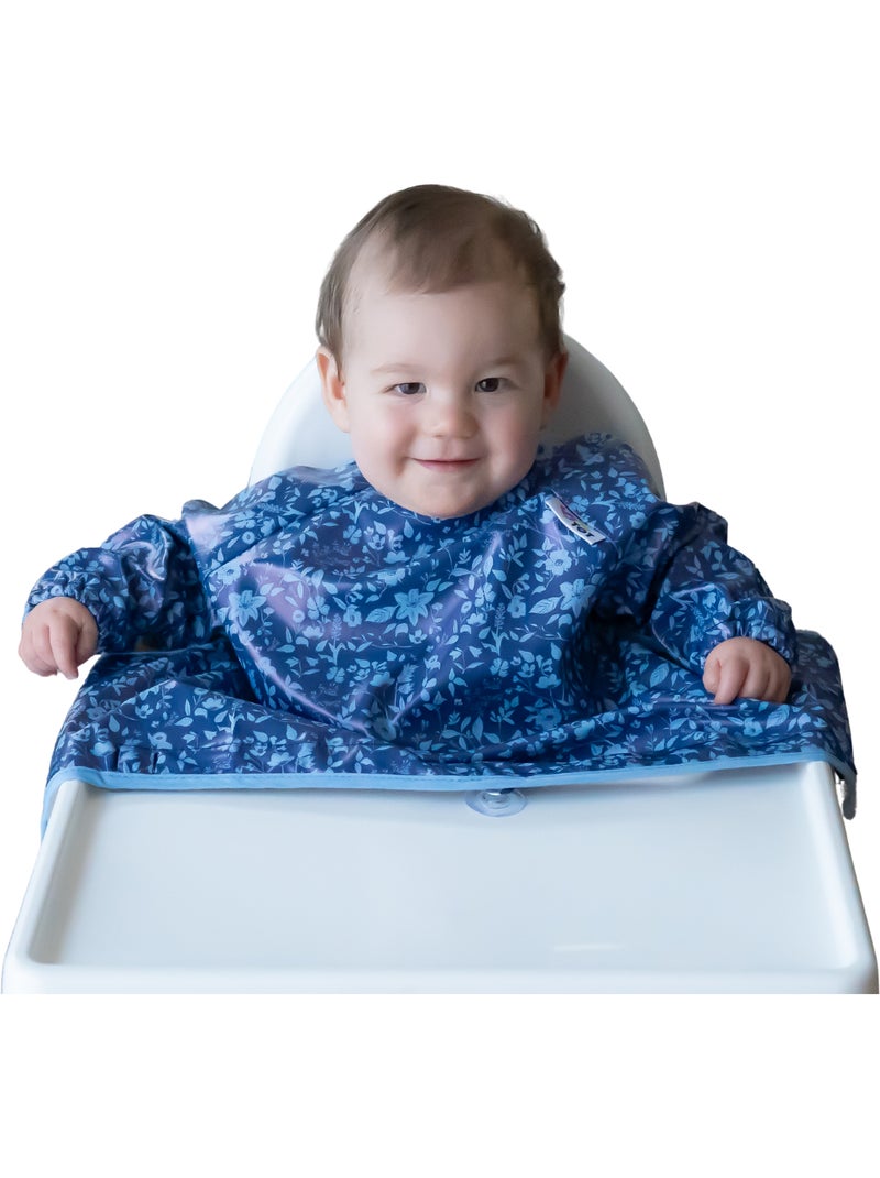 'Fleur de Jardin'' Bavoir  Tidy Tot Cover & Catch - manches longues Bleu - Kiabi