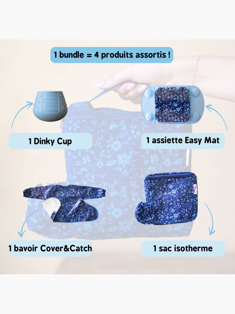 'Fleur de Jardin'' Coffret Complet Repas Bleu - Kiabi