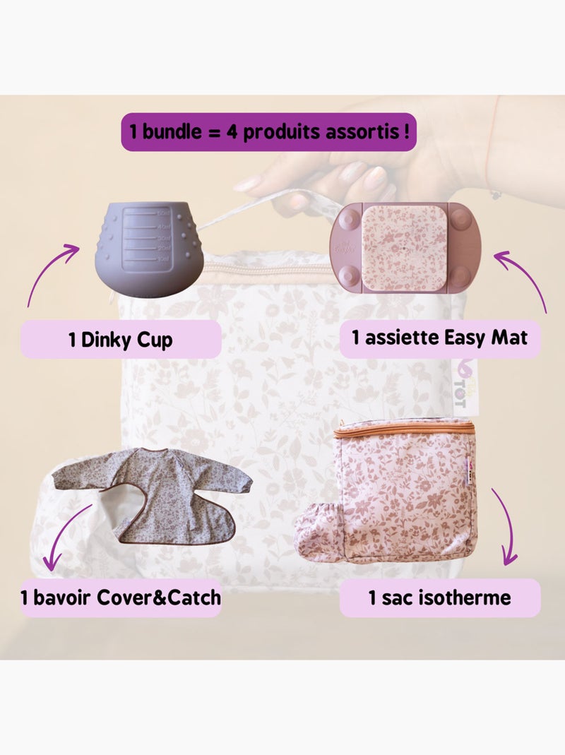 'Fleur de Jardin'' Coffret Complet Repas Rose - Kiabi