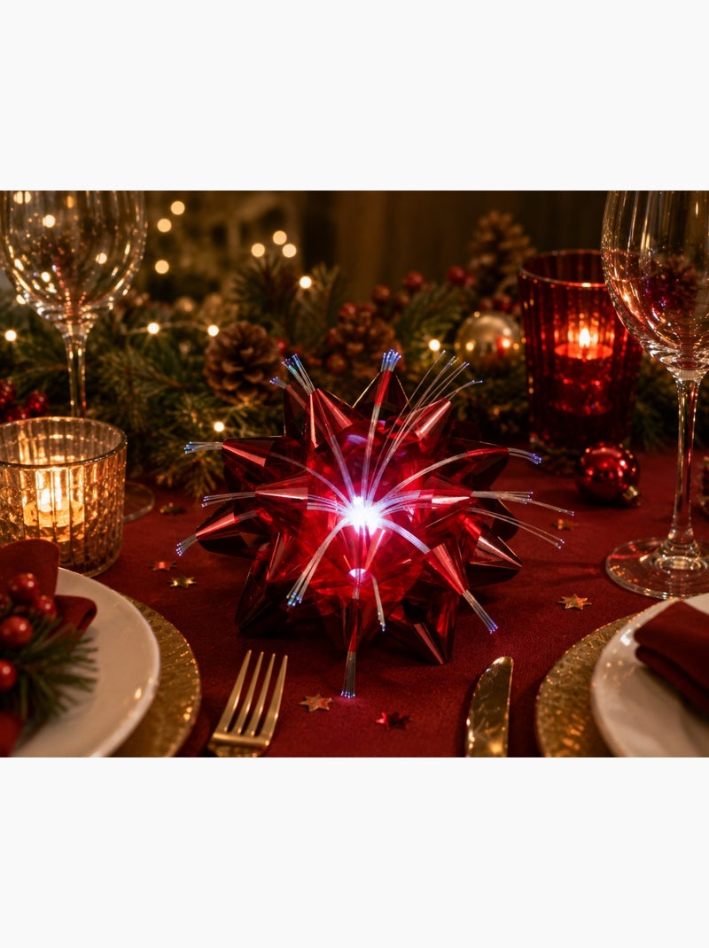 Fleur lumineuse de table Rouge - Kiabi