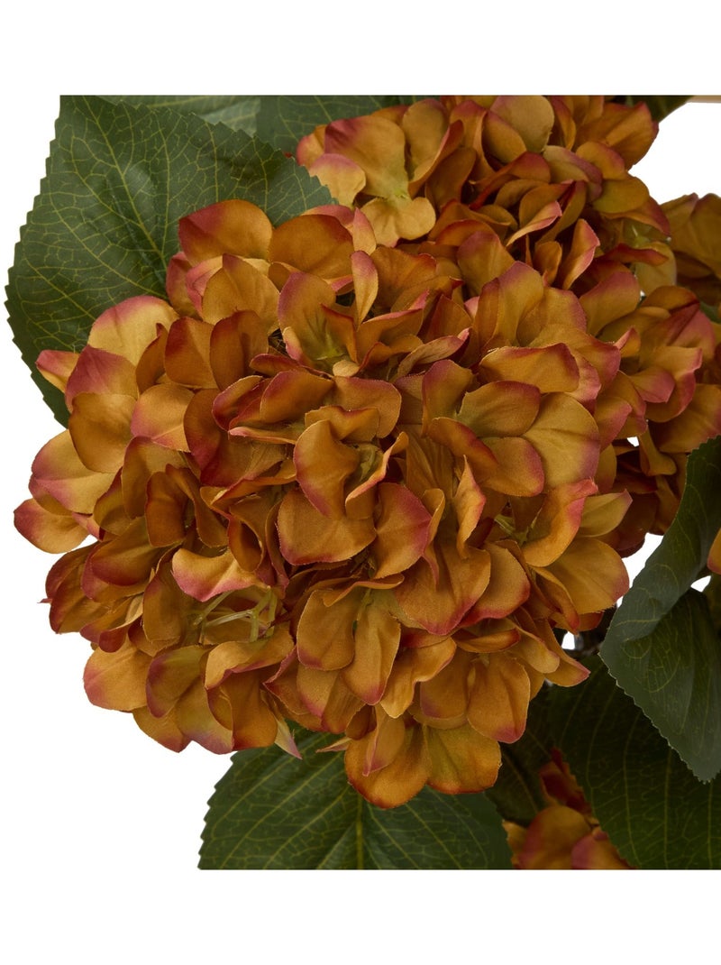 Fleurs d'hortensia artificielles MIKA Orange - Kiabi