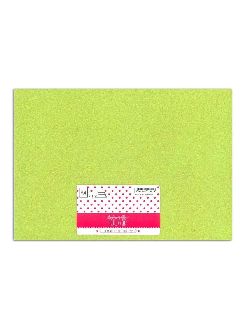 Flex thermocollant à paillettes - Jaune Fluo - 30 - Draeger Jaune - Kiabi