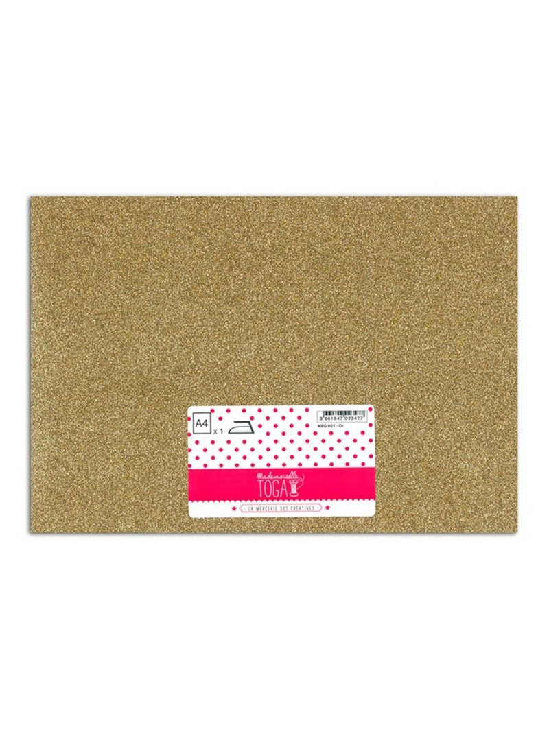 Flex thermocollant à paillettes - Or - 30 x 21 cm - Draeger Doré/or - Kiabi
