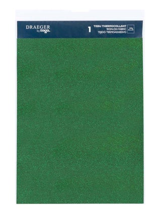 Flex thermocollant à paillettes - Vert Sapin- 30 x - Draeger