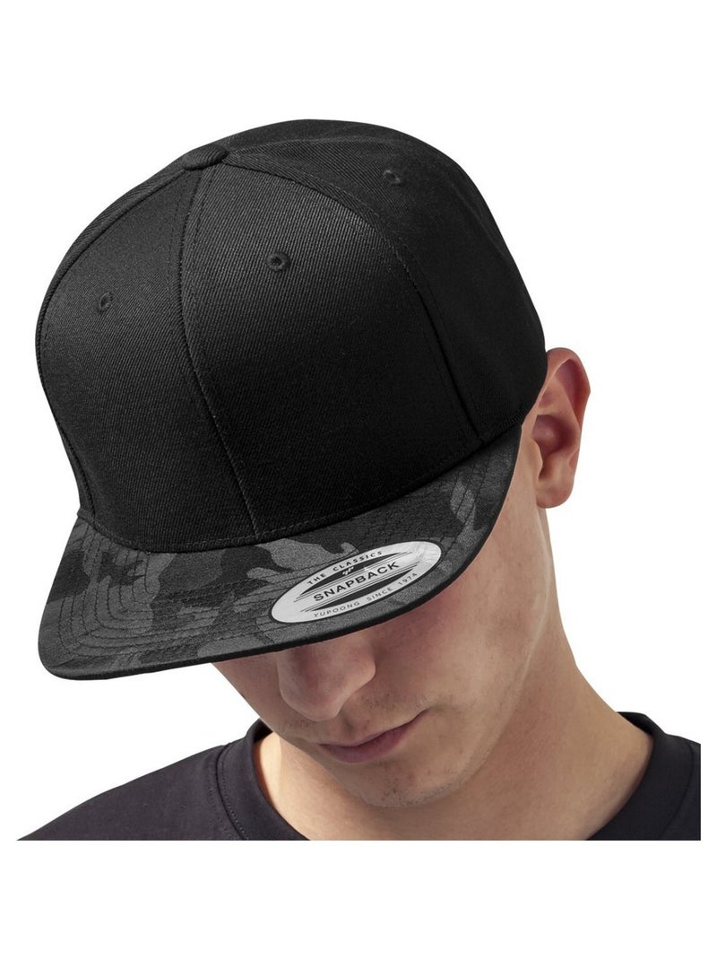 Flexfit - Casquette ajustable motif/style camouflage sur visière Noir - Kiabi