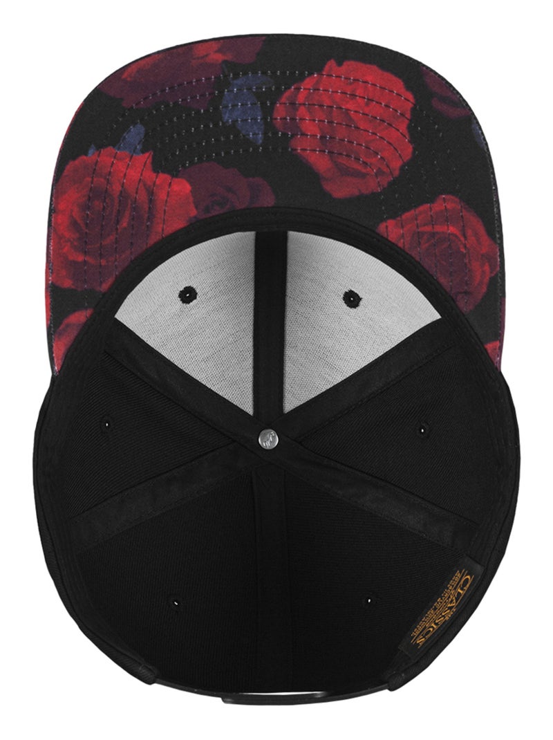 Flexfit - Casquette ajustable motif/style roses Noir Rouge - Kiabi