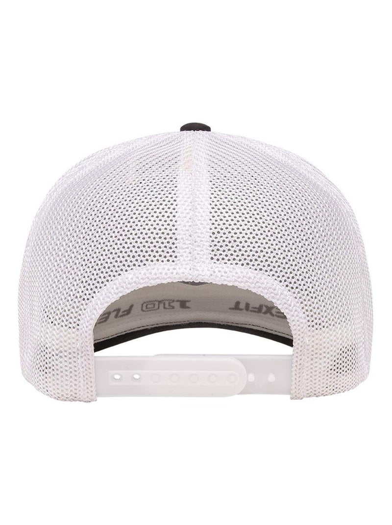 Flexfit - Casquette trucker motif/style Maille Noir Blanc - Kiabi