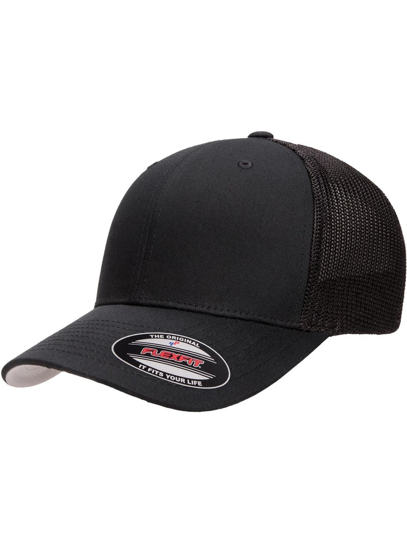 Flexfit - Casquette trucker motif/style Maille Noir - Kiabi