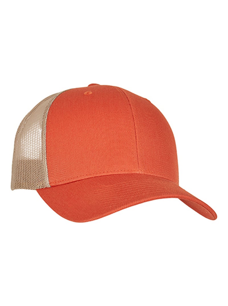Flexfit - Casquette trucker motif/style rétro Orange corail - Kiabi