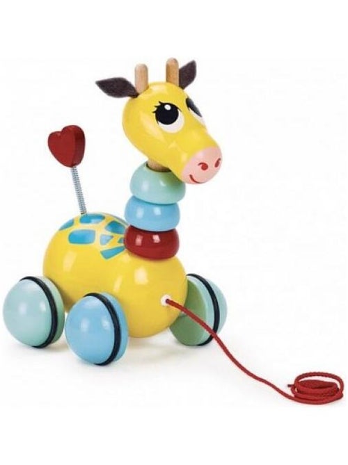 Flip Flap la girafe en bois a tirer - Kiabi