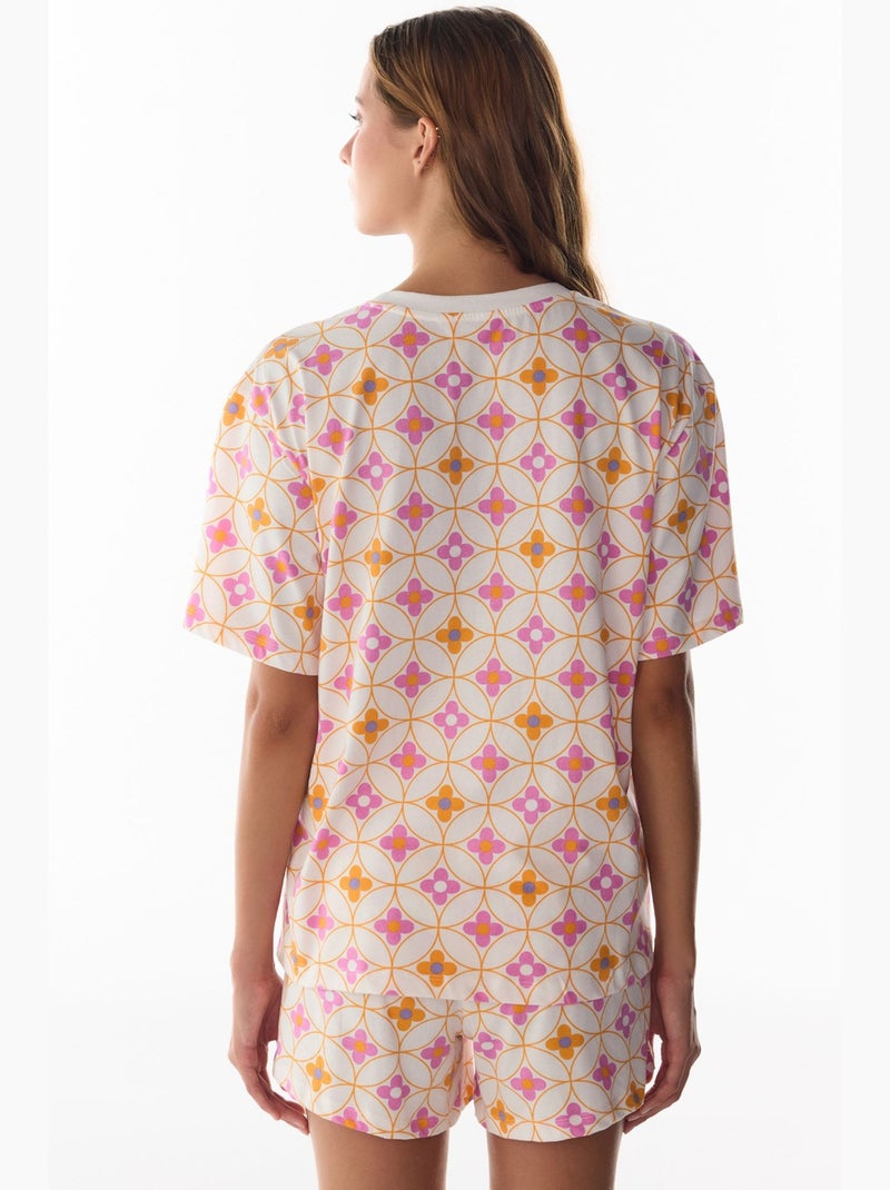 Flora ensemble de pyjama short à manches courtes fleuri penti Multicolore - Kiabi