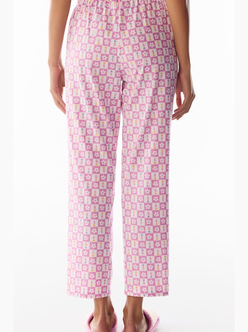 Flora imprimé floral bas de pyjama penti Rose/Blanc - Kiabi