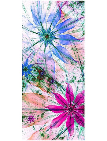 Flower silhouettes, intissé photo mural, 90 x 202 cm, 1 part