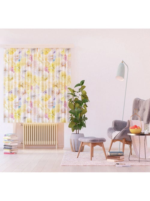 Flowers, rideau imprimés fleurs multicolores 180x160 cm, 2 pièces - Kiabi