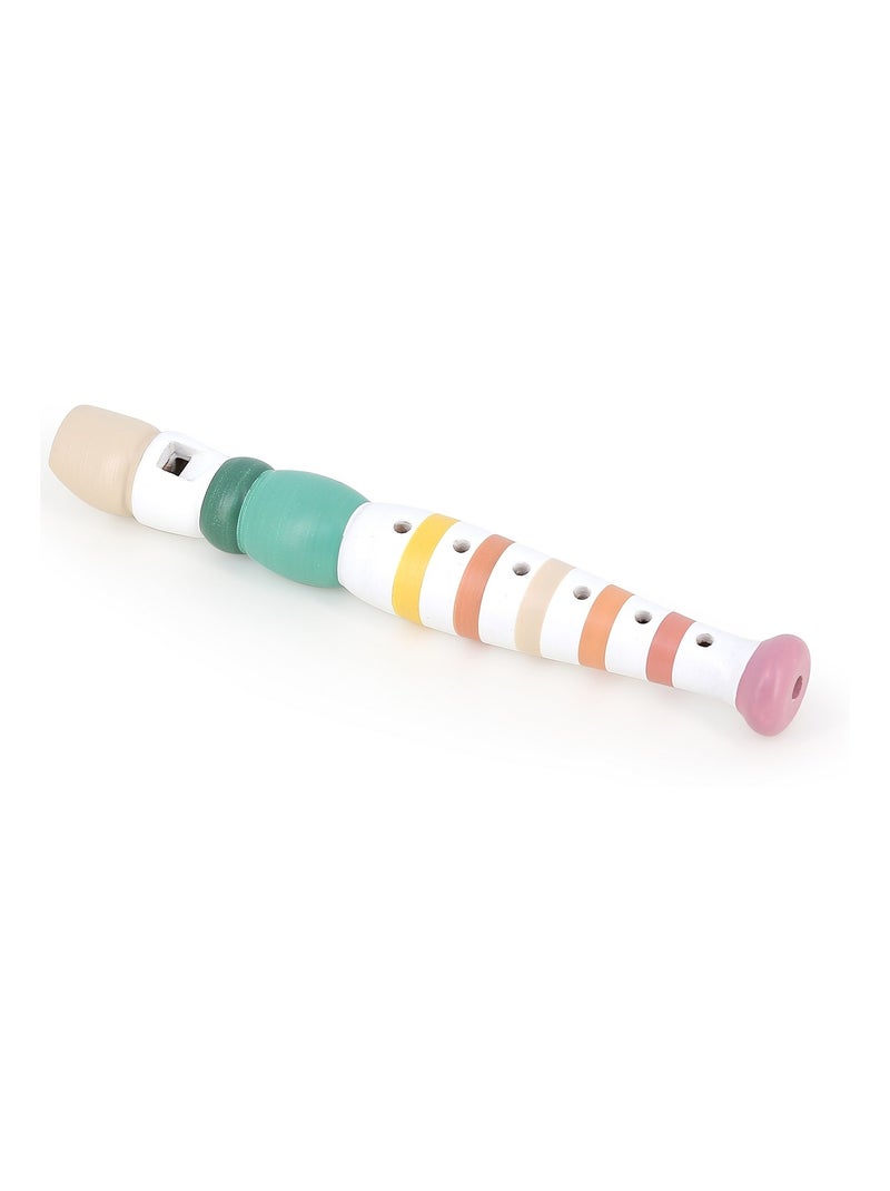 Flûte rayée multicolore en bois Blanc - Kiabi