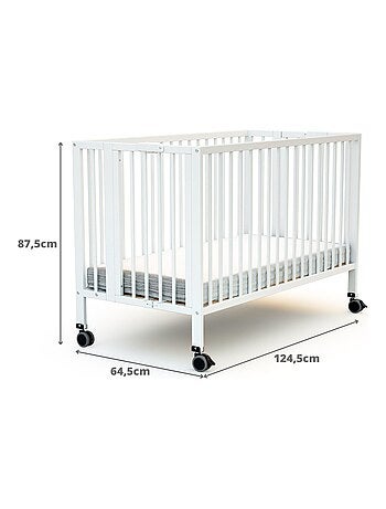Folding wooden baby bed flow