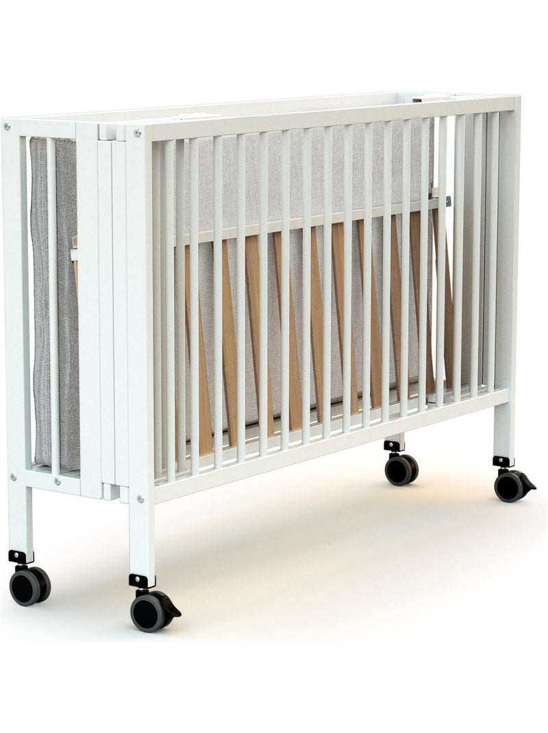 Folding wooden baby bed flow Blanc - Kiabi