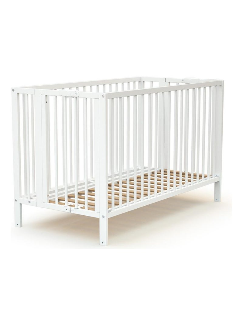 Folding wooden baby bed flow Blanc - Kiabi