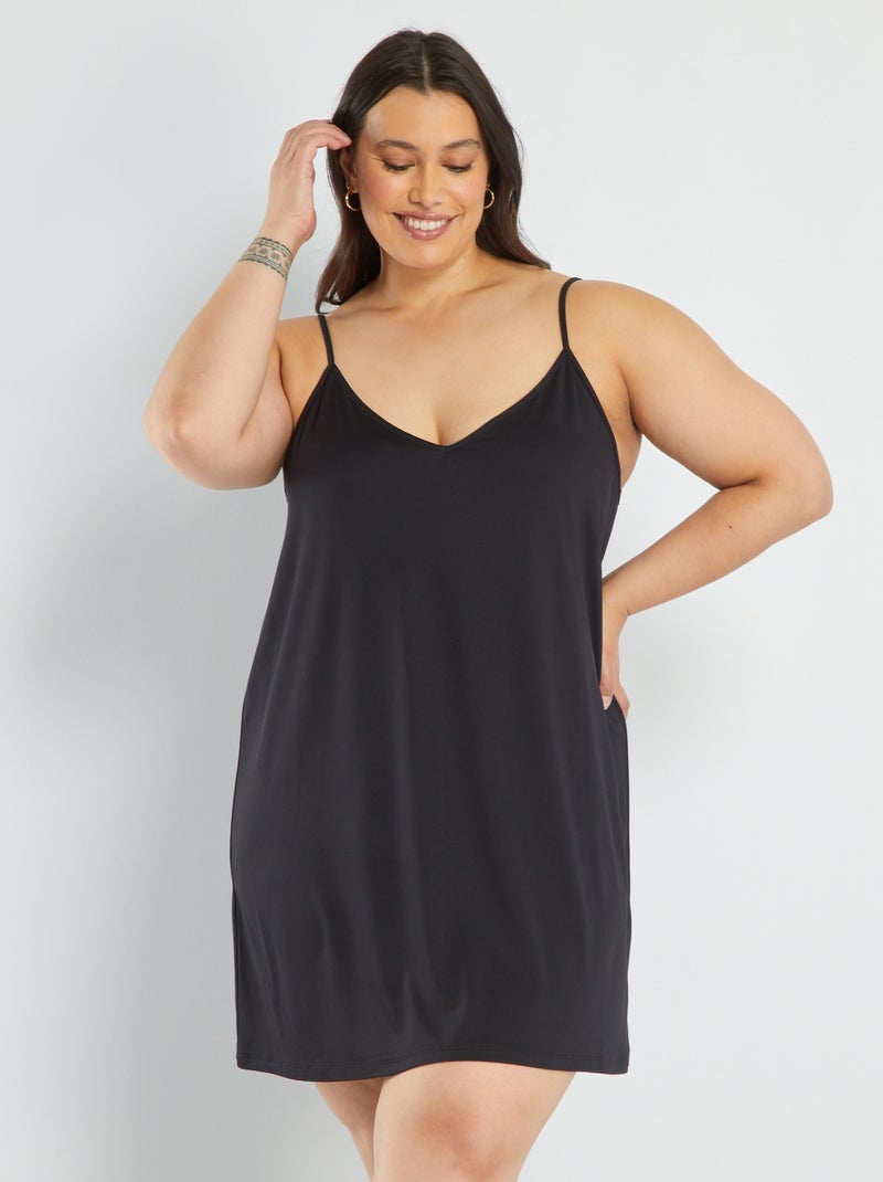 Fond de robe à glisser sous vos robes noir - Kiabi