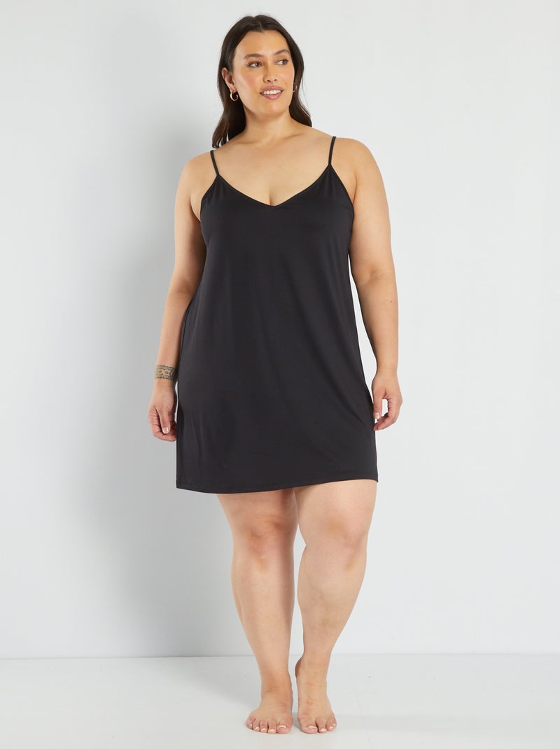 Fond de robe à glisser sous vos robes noir - Kiabi