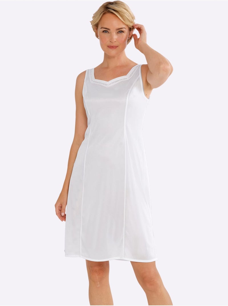 Fond De Robe Antistatique - Taille Standard - Witt Blanc - Kiabi