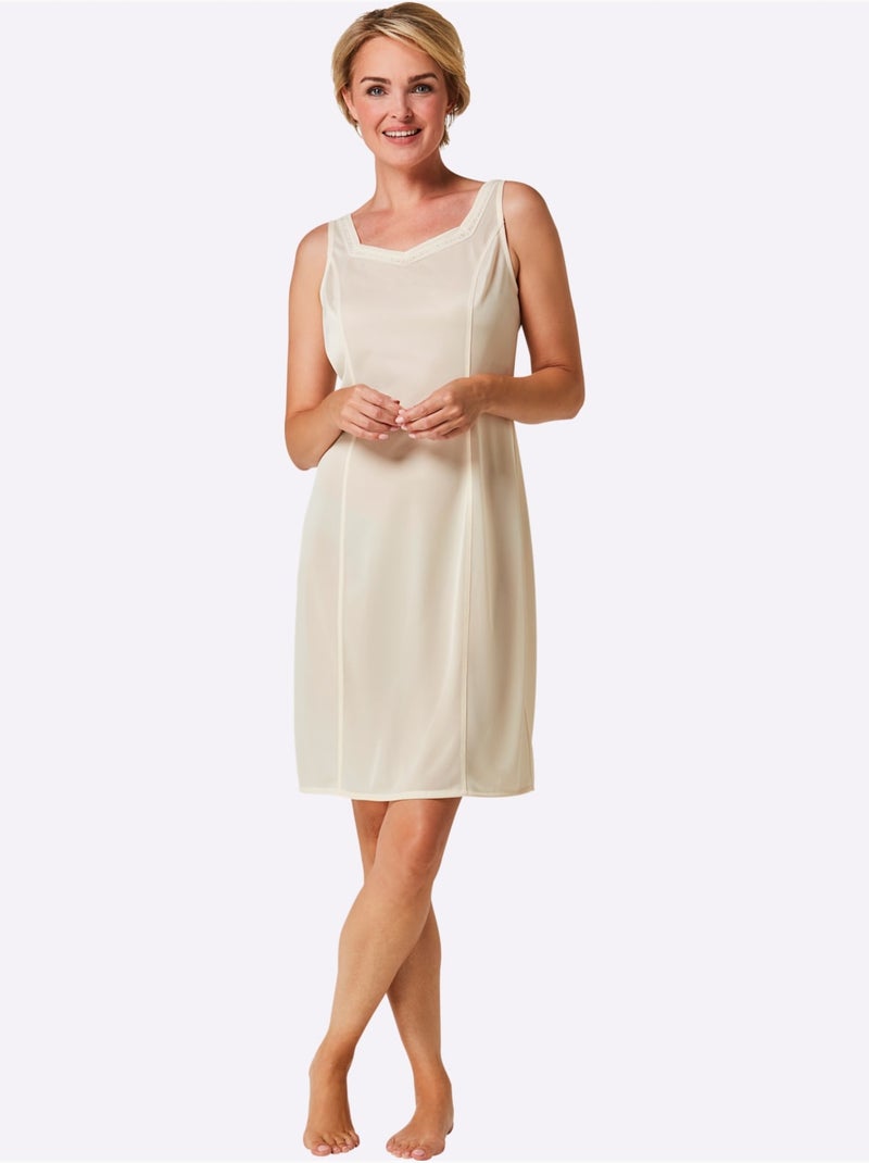 Fond De Robe Antistatique - Taille Standard - Witt Marron - Kiabi