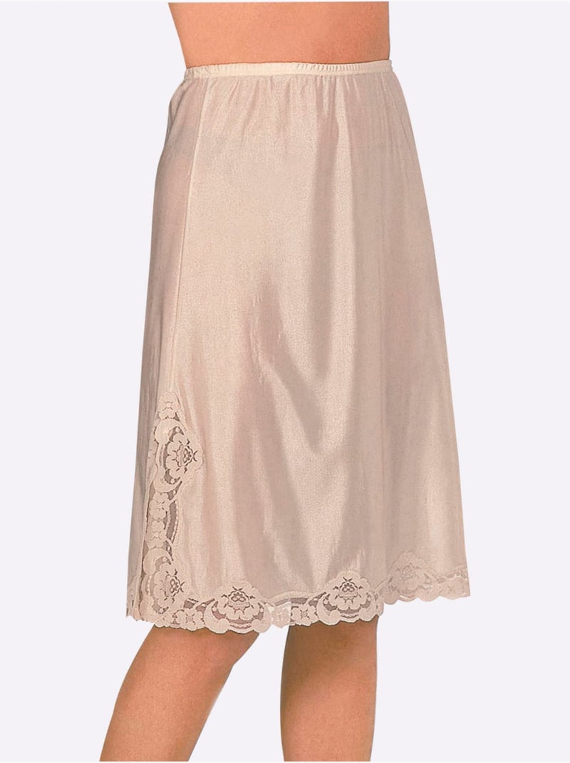 Fond De Robe Base Dentelle - Taille Standard - Moda Vilona Beige naturel - Kiabi