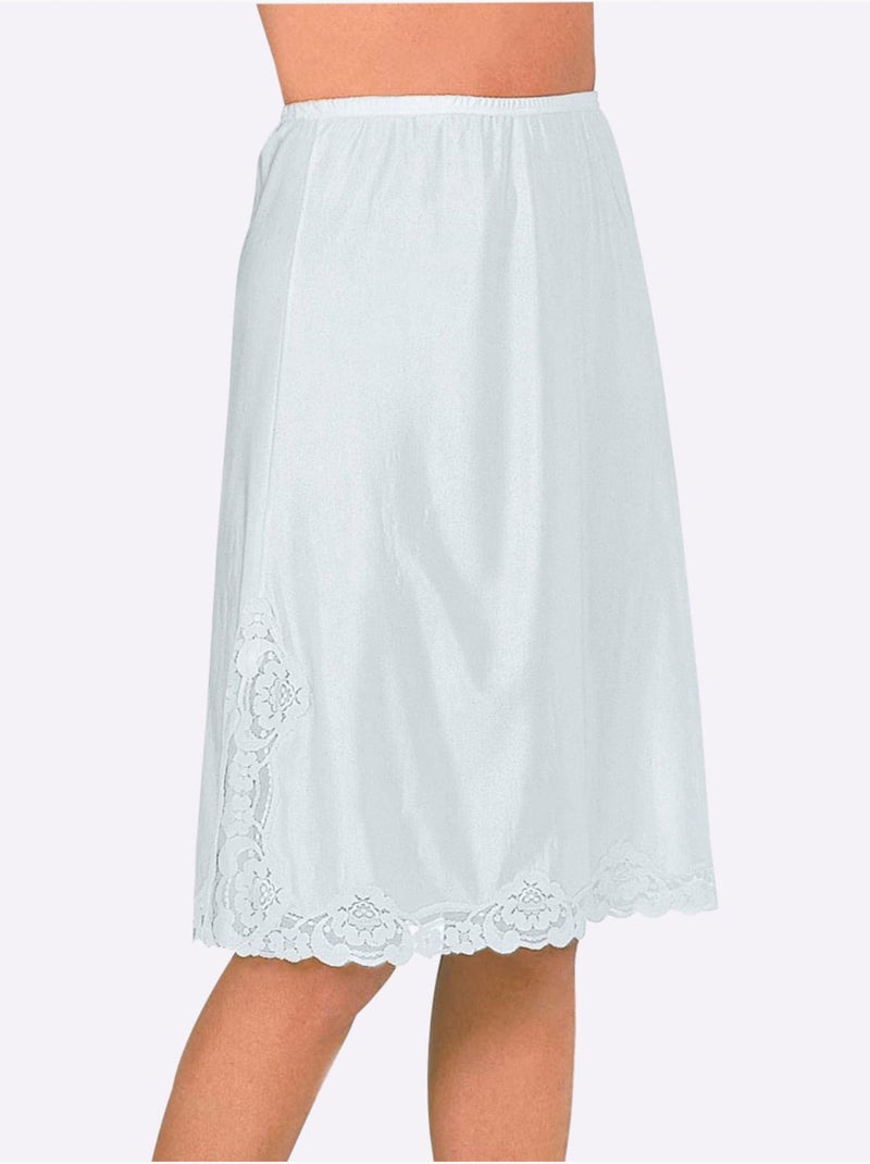 Fond De Robe Base Dentelle - Taille Standard - Moda Vilona Blanc - Kiabi