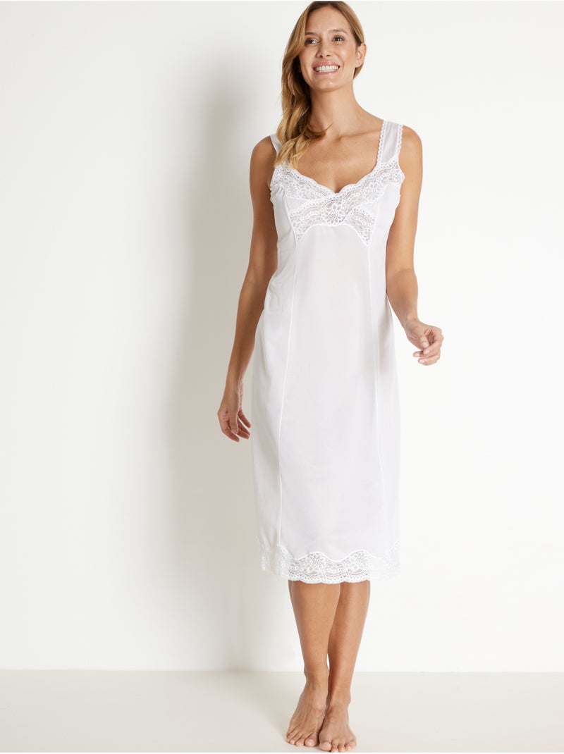 Fond de robe en maille longueur 105cm - DAXON Blanc Blanc - Kiabi