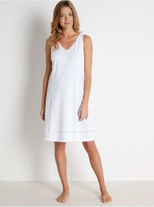 Fond de robe en pur coton long 90cm - DAXON - Kiabi
