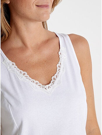 Fond de robe en pur coton long 90cm