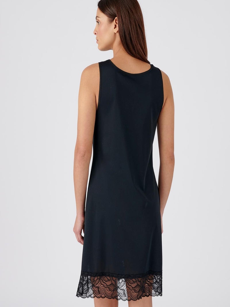 Fond de robe maille fluide - Damart Noir - Kiabi