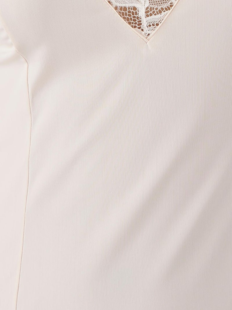 Fond de robe maille fluide - Damart Rose pâle - Kiabi