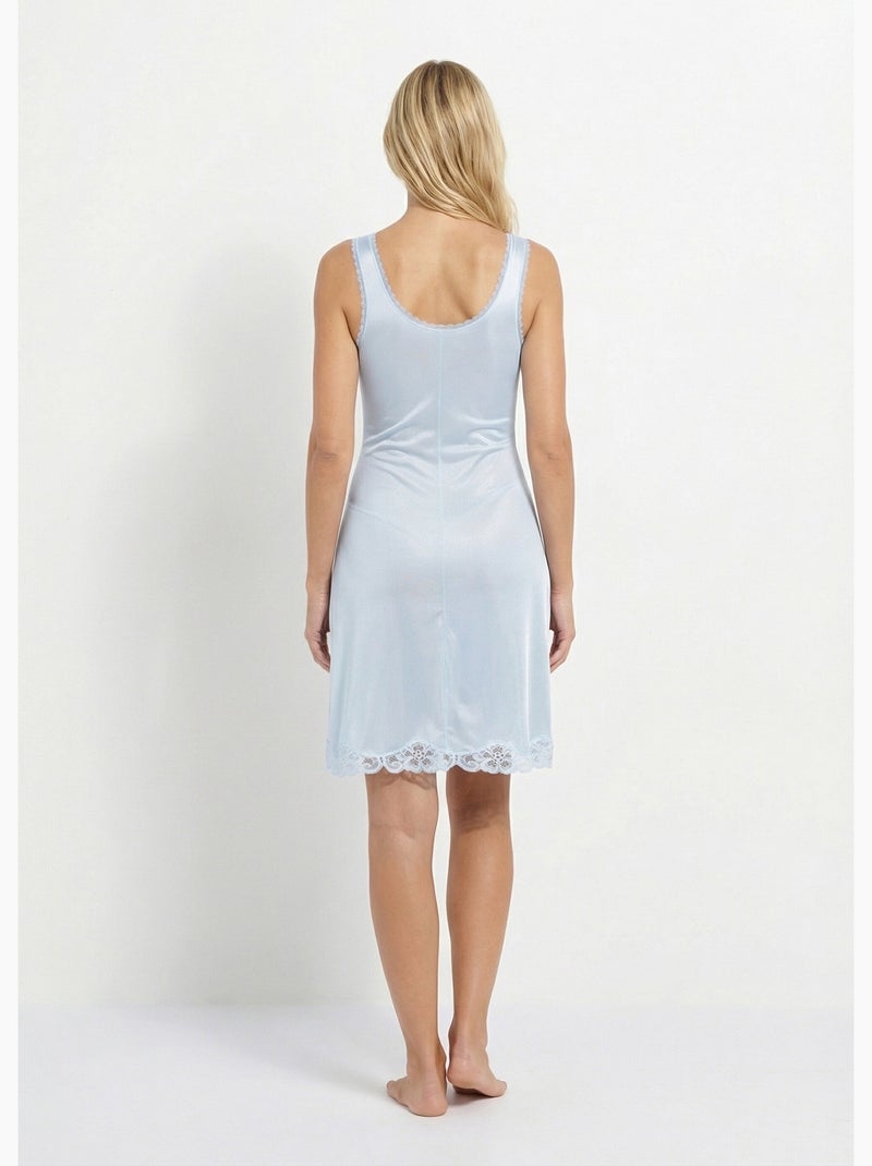 Fond de robe maille satinée 100 cm - Afibel Bleu - Kiabi