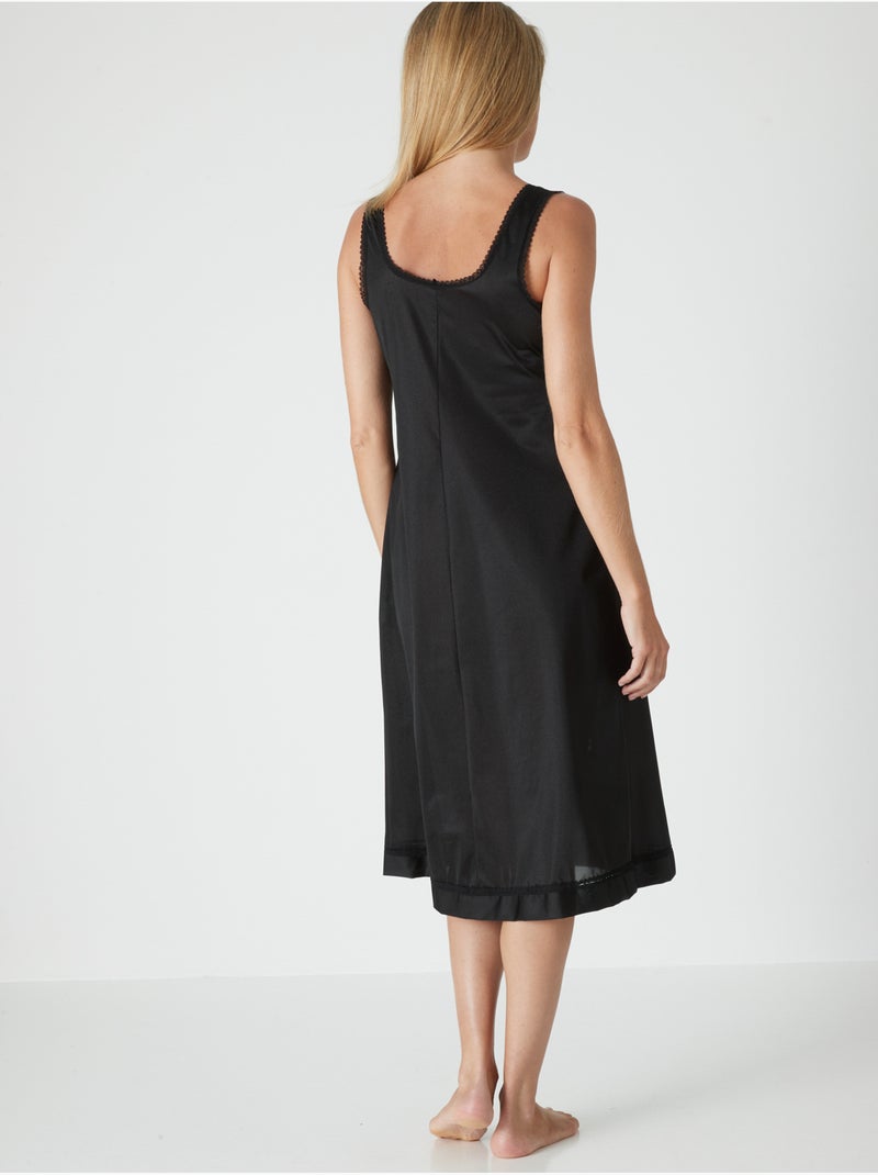 Fond de robe maille satinée 105cm - DAXON Noir Noir - Kiabi