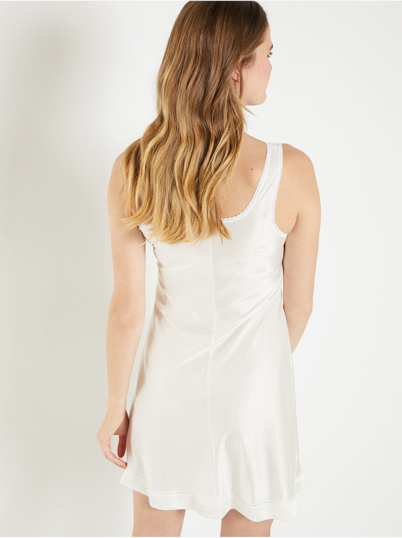 Fond de robe maille satinée 90 cm - DAXON Ecru - Kiabi