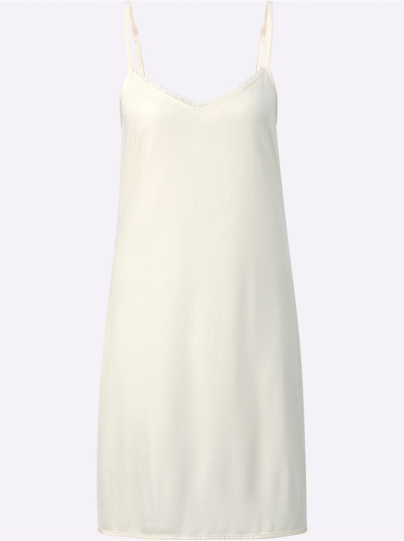 Fond De Robe Qualité Viscose Douce - Taille Standard - Witt Ivoire - Kiabi