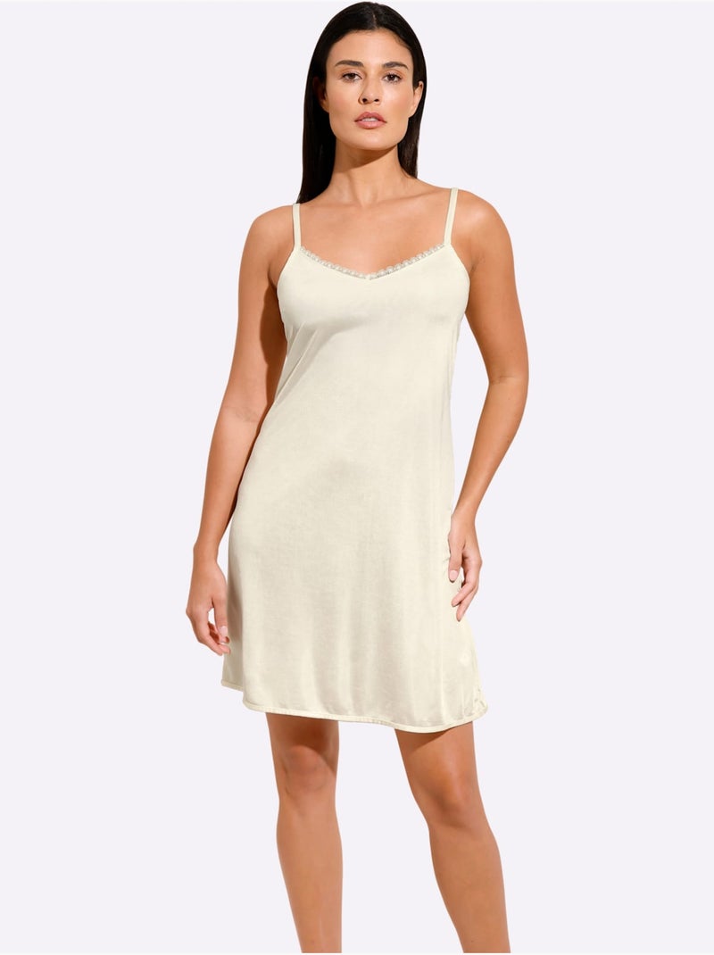 Fond De Robe Qualité Viscose Douce - Taille Standard - Witt Ivoire - Kiabi