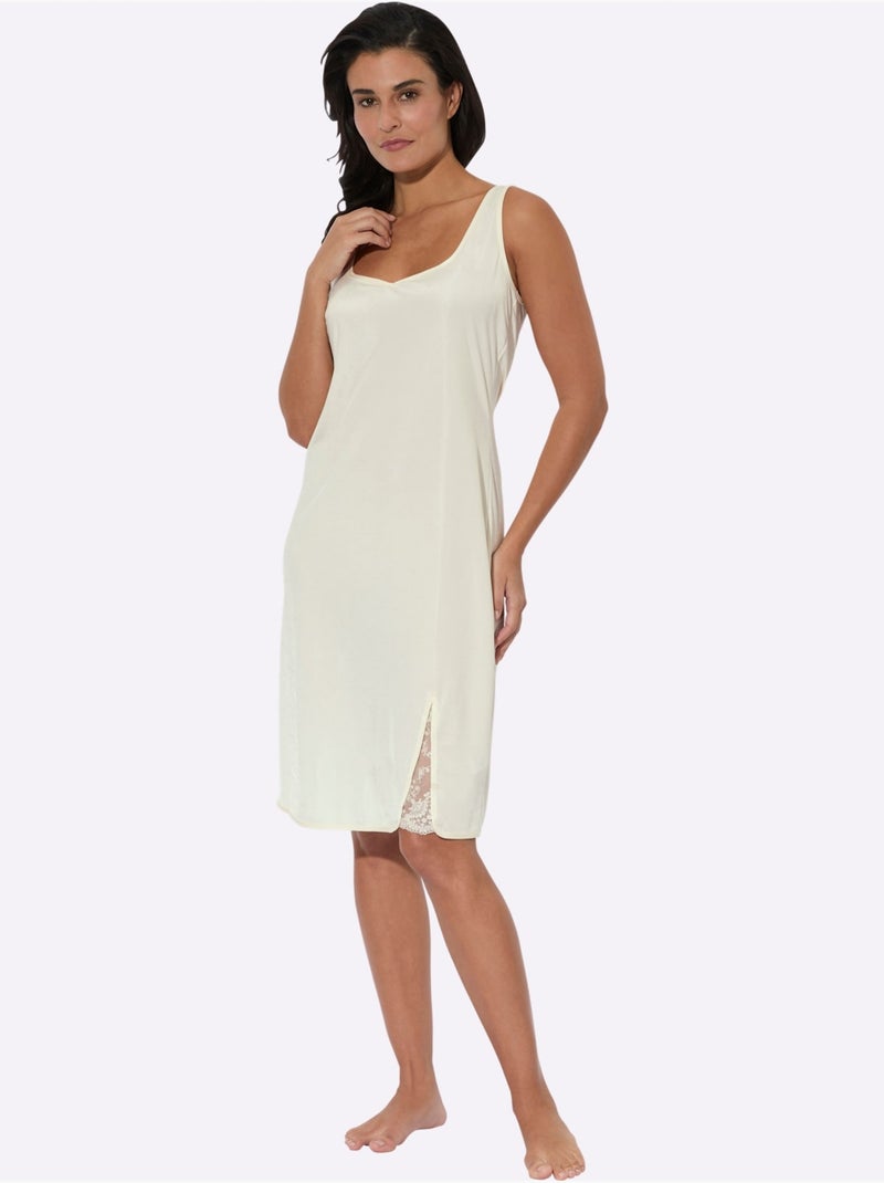 Fond De Robe Qualité Viscose Douce - Taille Standard - Witt Ivoire - Kiabi