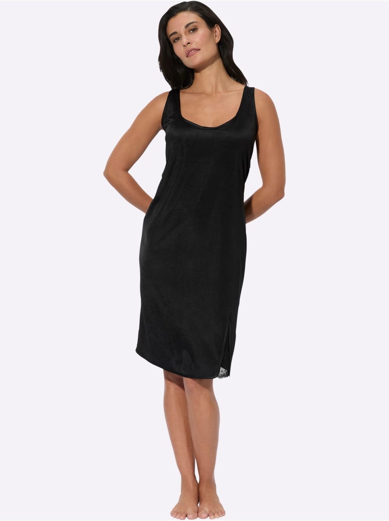 Fond De Robe Qualité Viscose Douce - Taille Standard - Witt Noir - Kiabi
