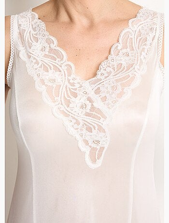 Fond de robe satiné antistatique et dentelle - Afibel