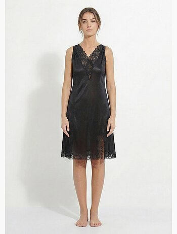 Fond de robe satiné antistatique et dentelle - Afibel