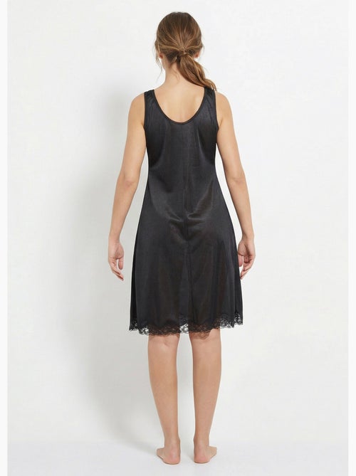 Fond de robe satiné antistatique et dentelle - Afibel - Kiabi