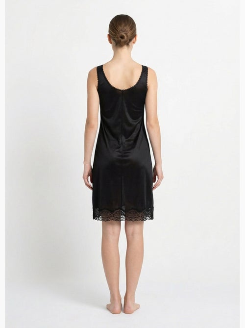 Fond de robe satiné antistatique et dentelle - Afibel - Kiabi
